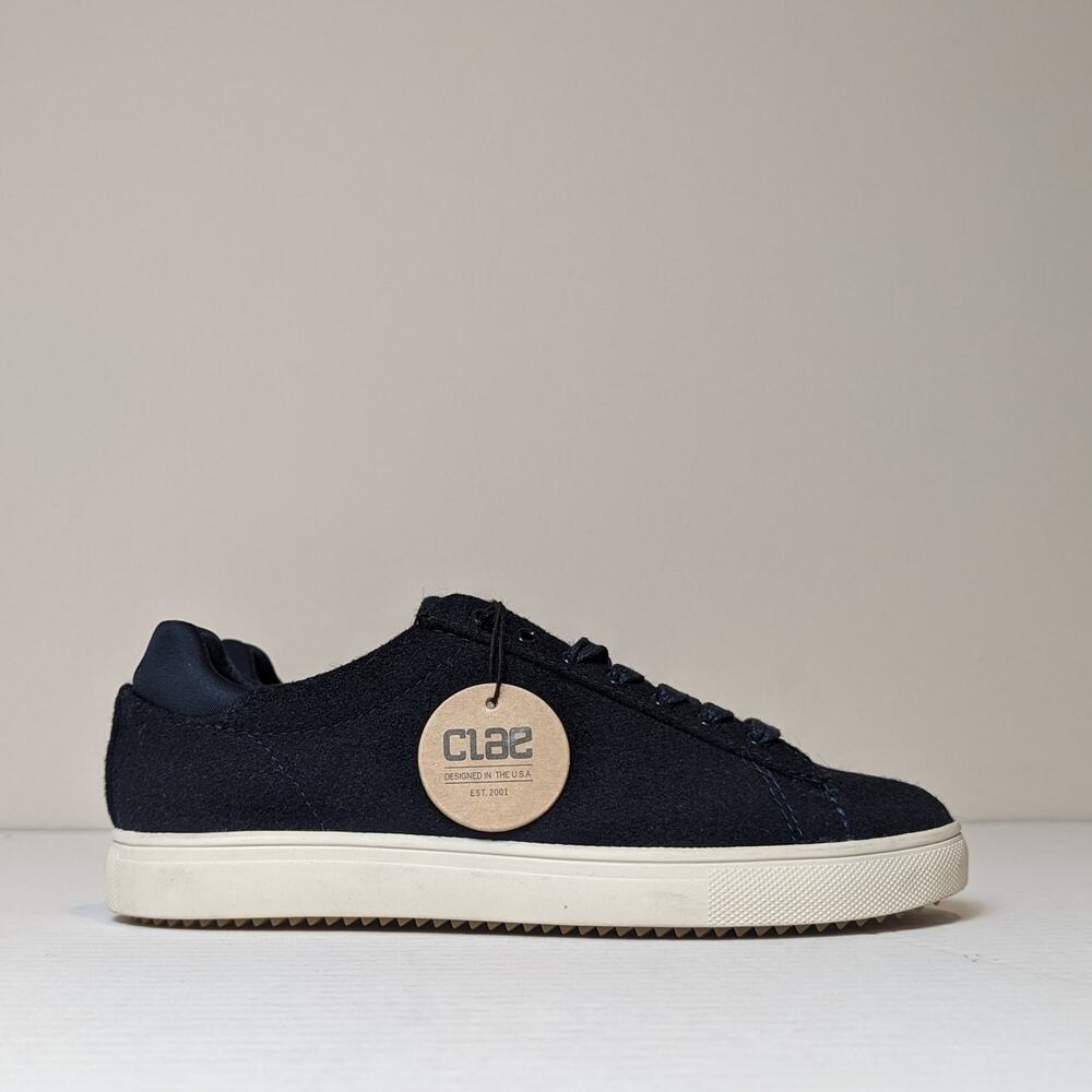 NWT Clae Bradley Textile Wool Sneakers Mens Size 4/EUR36/Womens 5.5 Deep Navy